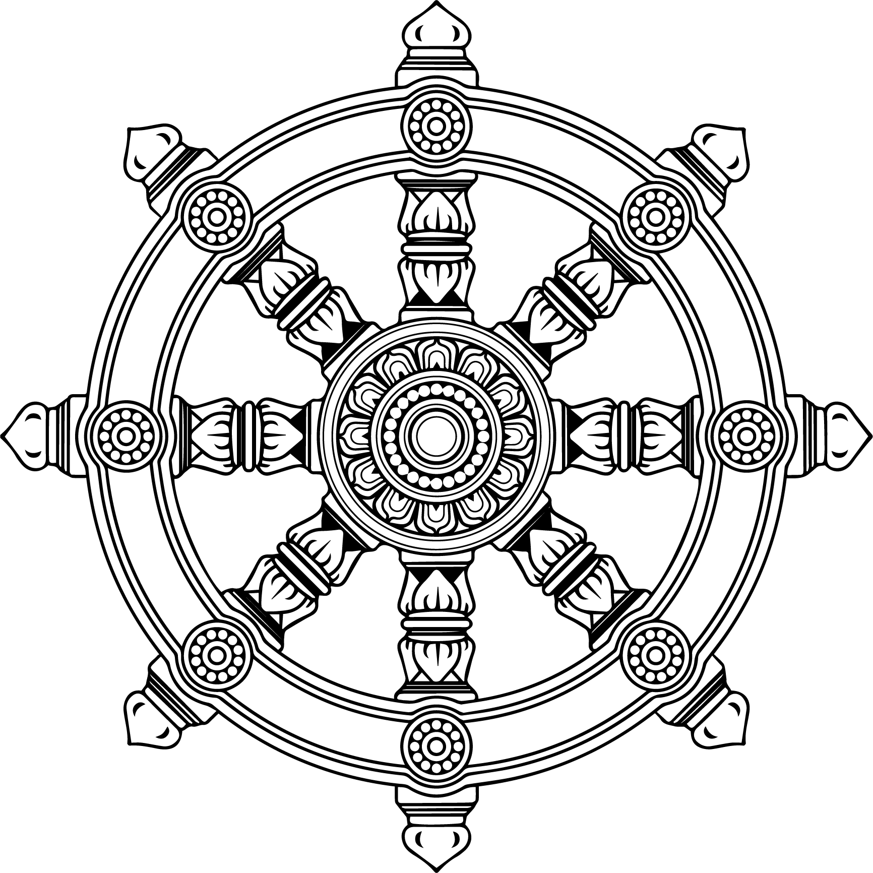 hinh anh banh xe chuyen phap luan 2