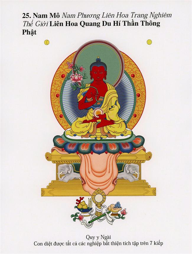 Nam Mô Nam Phương Liên Hoa Trang Nghiêm Thế Giới Liên Hoa Quang Du Hí Thần Thông Phật